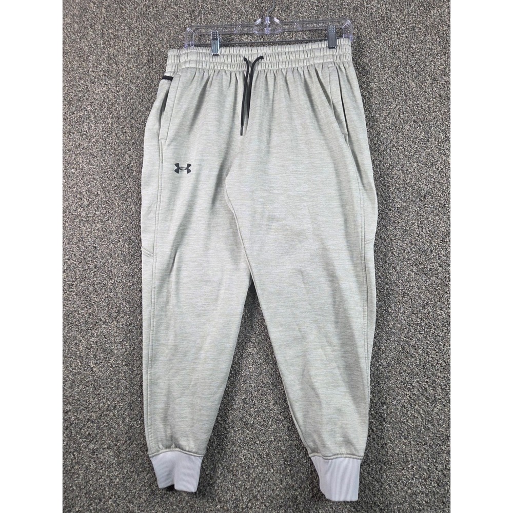 Under Armour Athletic Pants Mens Large‎ Green Sporty Fleece Joggers 0352